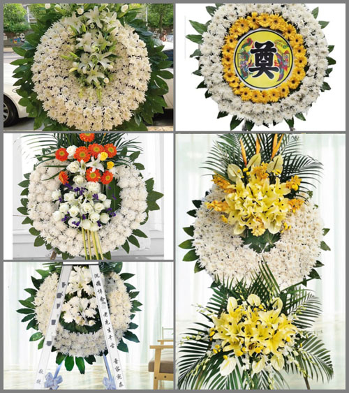 湖北孝感市安陆市洑水镇刘畈村花圈速递